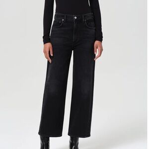 Agolde Ren Black Wide Leg Jeans
